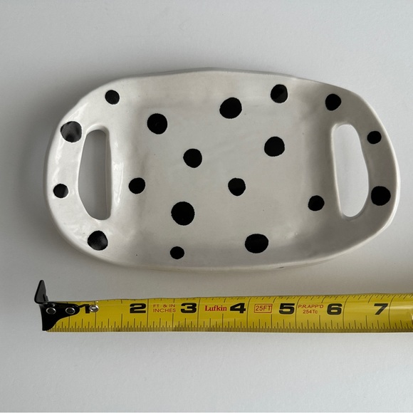 Handmade ceramic polka dot mini tray - Picture 2 of 3